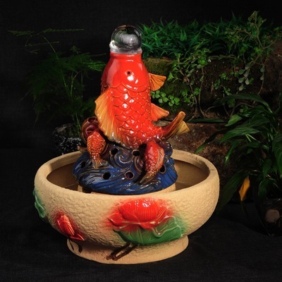 鯉魚(yú)躍龍門流水器 匠心工藝，細(xì)水長(zhǎng)流年年有余